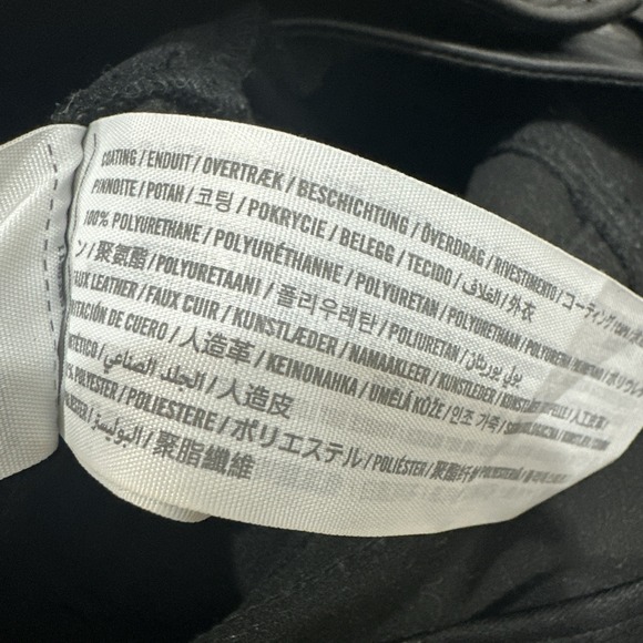 Abercrombie & Fitch Criss Cross 90s Straight High Rise Vegan Leather Black Pants - Picture 13 of 13